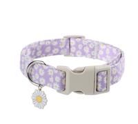 Dog Collar - Daisy Flower Adjustable Pet Collar with Buckle Pendant