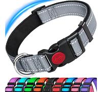Dog Collar, Reflective Dog Collar, Padded Breathable Soft Neoprene Nylon Pet Collar Adjustable for Medium Dogs