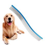 Dog Comb - 1x Pet Grooming Comb, Dog Combs For Grooming, Comfortable Hair Removal Curved Combs | Metal Teeth desheddding Dematting Tools For Dogs & Cats, Home, Removes Knots, Mats And Tangles