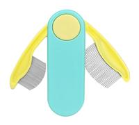 Dog Comb - ABS 9.6x4.5x1.3cm Foldable | Double Sided Pet Grooming Brush, Cat Lice Comb Portable Pet Hair Removal Tool For Puppy Kitten Cleaning Care | For Home Outdoor Garden Walking Use