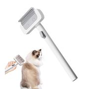 Dog Comb - Brush For Short Hair Dogs | Gently And Effectively Remove Loose Hair And Reduce Shedding | Cat Brush With Release Button | Cat Hair Brush For Grooming Long