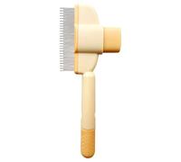 Dog Comb - Pet Hair Removal Brush with Release Button, Desheddings Undercoat Comb for Long and Short Haired Dogs & Cats, Helps Reduce Shedding, Detangles Furs, and Maintain Healthy Coat