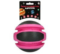 Dog Comets Jupiter - Ø14 cm - Jouet pour Chien - Balle Chien - Rebondissante - TPR-Rubber - Rose/Noir
