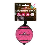 Dog Comets Neutron Star Balle pour chien, avec couineur, diamètre : 7,5 cm, jouet pour chien, balle de tennis, rebondissement, 1 pièce, rose