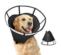 Dog Cone Collier, confortable, réglable, tour de cou protecteur, respirant pour chien cone, anti-lick et anti--Bite Shield, Medium and Small Breeds, Idéal pour la récupération et la guérison