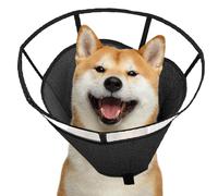Dog Cone, Comfortable Adjustable Neck Cone, Wound Care Visible Wrap, Anti Lick Shield, Breathable Pet Collar, Anti Bite,23cm/9.06 inches for Medium and Small Breeds