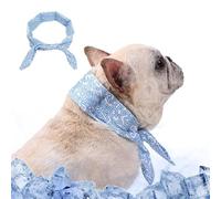 Dog Cooling Bandana, Instant Chill Neck Wrap, Reusable Soft Fabric Scarf, 66x6cm Blue, for Small Medium Large Breeds Outdoor Heat Relief and Summer Comfort Active Moments