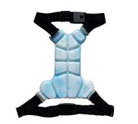 Dog Cooling Harness Jacket - Evaporative Thermal Relief Pet Overcoat, Refreezeable Ice Pack Core Insert, 11.02 To 19.29 Inch Adjustable Neck Perimeter Straps + UV Sunray Reflection Layer- For Training