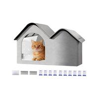 Dog Cooling House - Folding Ice Pack Kennel for Pet Cats, Long Lasting Coolness Oxford Cloth, 47x35x40cm Portable Design, Includes 10 Ice Packs & Soft Pad, Quality Smooth - for Summer