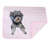 Dog cooling mat 4 times the effect,Outdoor pet cooling bed,washable ice silk self-coolings pad,comfortable self-coolings blanket,pet bed,sleeping pad, cat and dog kennels,cage (pink, 60*50cm)
