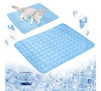 Dog Cooling Mat (4X More Effective), Dog Cooling Pad for Outside, Ice Silk Self Coolings Foldable Pad, Summer Ice Silk Dog Cooling Pad for Indoor or Outdoor, Anti Slip Pet Soft Pad (Blue,XX-Large)