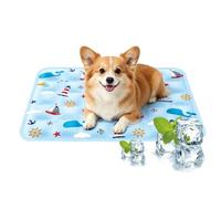 Dog Cooling Mat - High Polymer Gel And PVC Material 24x20x0.4in Blue Style Single Pad 1 Piece Variant - Pet Cooling Bed Summer Relief Cushion - Keeps Dogs And Cats Comfortable During Hot Weather