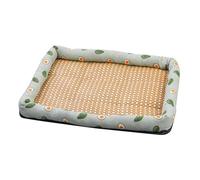 Dog Cooling Mat | Tapis de refroidissement en rotin pour animaux de compagnie | Sleeping Mat for Dogs and Cats, Summer Ice Pads, Pet Supplies for Crate Kennel Bed Sofa