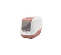 DOG Copenhagen bac litiere pour Chat - Nestor Ash Rose - Maison Toilette - façade Rabattable - Porte battante - Filtre Charbon - 56 x 39 x 38,5 cm