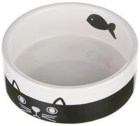 Dog Copenhagen Nobby Gamelle en céramique pour Chat Noir/Blanc Ø 12 x 4,5 cm
