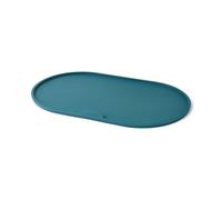 DOG Copenhagen Tapis de gamelle pour Chien - Tapis d'alimentation en Silicone - Tapis de Bol Imperméable et antidérapant, Petrol Blue, M