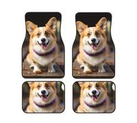 Dog Corgi - Lot de 4 tapis de sol de voiture avant et arrière de voiture en néoprène antidérapant pour voiture, SUV, camionnette, camion