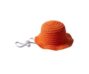 Dog Costume Hat - Small Straw Bucket Hat | Funny Lightweight Pet Apparel, Summer Holiday Ĥat Accessory for Dogs Cats, Birthday Party Halloween Garden Outdoor Daily Home Wear Fun Comfortable Fashion
