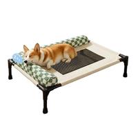 Dog Cot Bed, Elevated Breathable Outdoor Raised Bed, Puppy Lawn Beach | Dog Cot Bed, Elevated Breathable Outdoor , Lawn Beach Camping Resting Spot, Home Ground Floor Accessory, Pet Mat