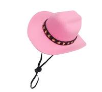 Dog Cowboy Hat - Non-Woven Fabric Adjustable Small Pet Cap | Pet Party Cowboy Hat with Comfortable Strap, Daily Wear, Carnival, Cоwboy Dog Costume with Ĥat | Halloween Christmas Cosplay