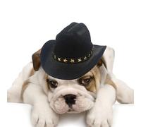 Dog Cowboy Hat - Non-Woven Fabric Adjustable Small Pet Cap | Pet Party Cowboy Hat with Comfortable Strap, Daily Wear, Carnival, Cоwboy Dog Costume with at | Halloween Christmas Cosplay