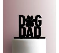 Dog Dad Décoration de gâteau en acrylique Orange 20,3 cm de large