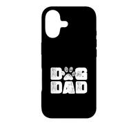 Dog Dad Groovy Police Distressed Text New Puppy Father's Day Coque pour iPhone 17