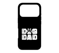 Dog Dad Groovy Police Distressed Text New Puppy Father's Day Coque pour iPhone 17 Pro