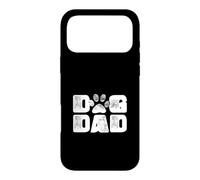 Dog Dad Groovy Police Distressed Text New Puppy Father's Day Coque pour iPhone 17 Pro Max