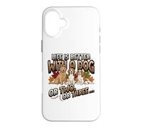 Dog Dad Life is Better with A Dog Lover Dog Lover Dog Owner Coque pour iPhone 16 Plus
