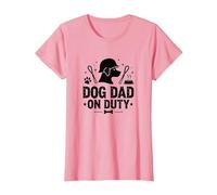 Dog Dad on Duty : Fier Parent d'un Animal T-Shirt, Femme, Rose, XXL