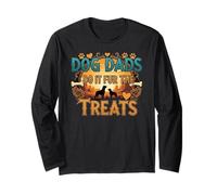 Dog Dads Do It Fur The Treats - Funny Pet Parent Humour Manche Longue