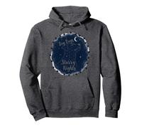 Dog Days Starry Nights Celestial Canine Sweat à Capuche, Unisexe pour Adultes, Chiné Foncé, M