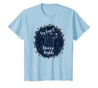 Dog Days Starry Nights Celestial Canine T-Shirt, Enfant, Bleu Céleste, 3 Ans