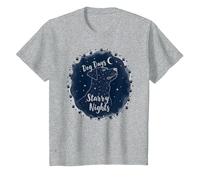 Dog Days Starry Nights Celestial Canine T-Shirt, Enfant, Gris Chiné, 12 Ans