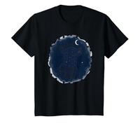 Dog Days Starry Nights Celestial Canine T-Shirt, Enfant, Noir, 12 Ans