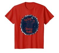 Dog Days Starry Nights Celestial Canine T-Shirt, Enfant, Rouge, 12 Ans