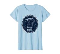 Dog Days Starry Nights Celestial Canine T-Shirt, Femme, Bleu Céleste, L