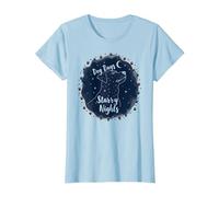 Dog Days Starry Nights Celestial Canine T-Shirt, Femme, Bleu Céleste, M
