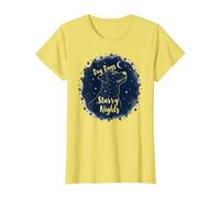 Dog Days Starry Nights Celestial Canine T-Shirt, Femme, Citron, 3XL