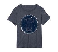 Dog Days Starry Nights Celestial Canine T-Shirt, Femme Grandes Tailles, Bleu Chiné, 4X