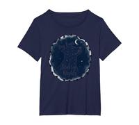 Dog Days Starry Nights Celestial Canine T-Shirt, Femme Grandes Tailles, Bleu Marine, 3X