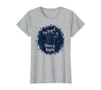 Dog Days Starry Nights Celestial Canine T-Shirt, Femme, Gris Chiné, 3XL