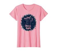 Dog Days Starry Nights Celestial Canine T-Shirt, Femme, Rose, 3XL