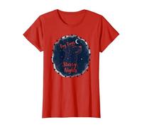 Dog Days Starry Nights Celestial Canine T-Shirt, Femme, Rouge, M