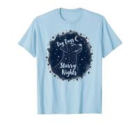 Dog Days Starry Nights Celestial Canine T-Shirt, Homme, Bleu Céleste, 3XL