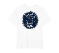 Dog Days Starry Nights Celestial Canine T-Shirt, Homme Grandes Tailles, Blanc, 6X Tall