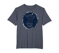 Dog Days Starry Nights Celestial Canine T-Shirt, Homme Grandes Tailles, Bleu Chiné, 4X Tall