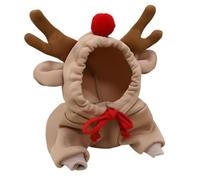 Dog Deer Costume - Plush Polyester 28x19x2cm | Novelty 3D Reindeer Ears Hoodie Small & Medium Dogs, Holiday Pet Sweater for Winter | Christmas, Celebration, Cosplay