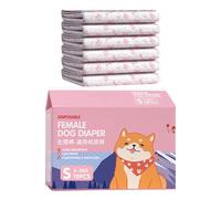 Dog Diapers, 10 Pieces Super Absorbent Leakproof Pet Wraps, 15.35x11.42x0.39 inches Convenient Design & Indoor Protection, Elastic Fit for Recovery, Disabled Pets, Travel, Indoors